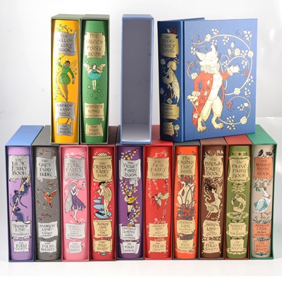 Lot 17 - Andrew Lang, thirteen fairy books, Folio Society with slipcases.