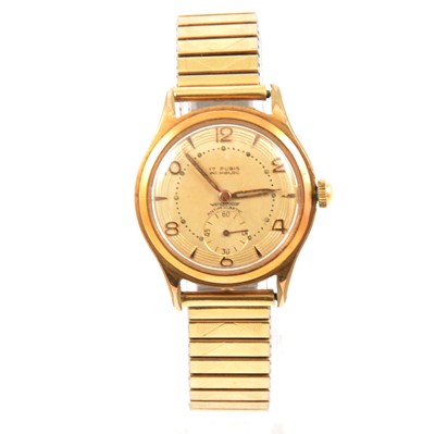 Lot 311 - A gentleman's gold-plated wristwatch.