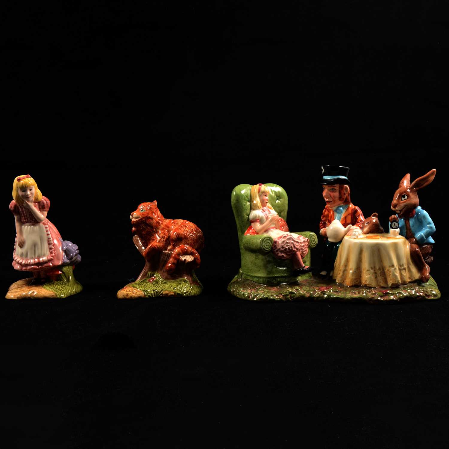 Lot 9 - Royal Doulton / Beswick - three limited edition Alice in Wonderland figurines