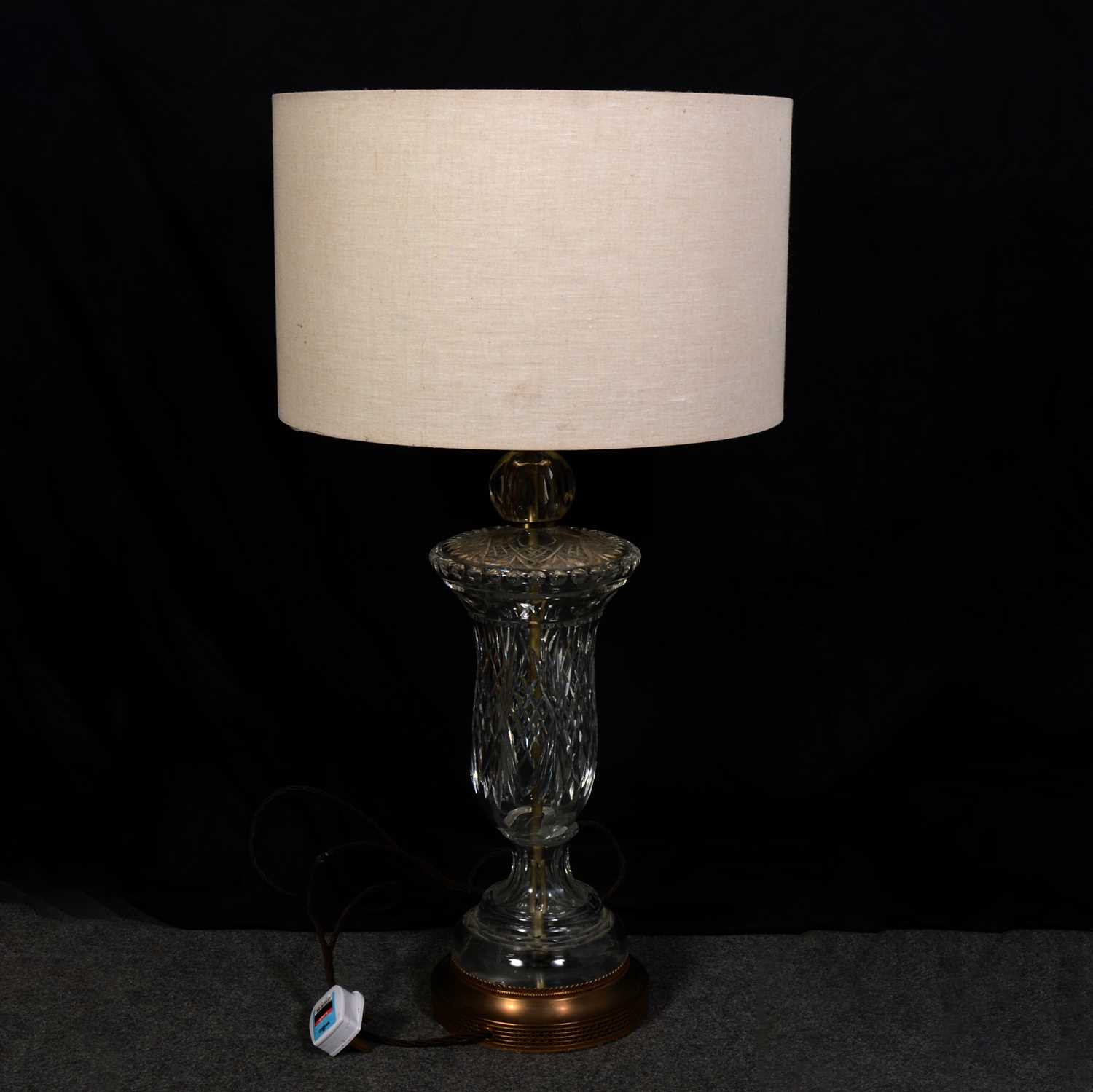 Lot 176 Cut glass table lamp
