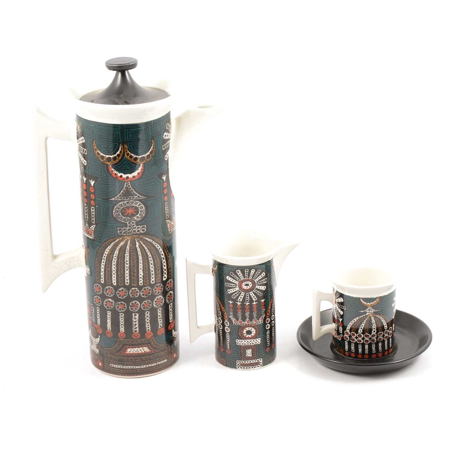 Lot 87 - Portmeirion Magic City coffee set.