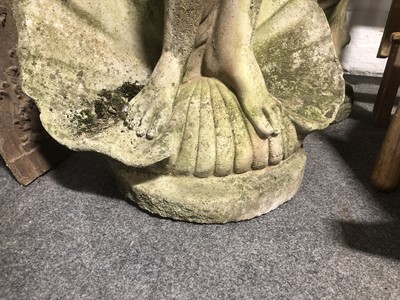 Lot 606 - Two cast concrete garden statues