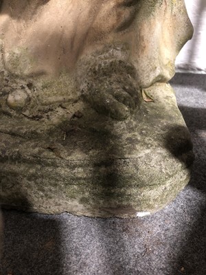Lot 606 - Two cast concrete garden statues