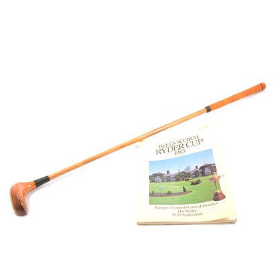 Lot 157 - Golfing related pints, books, golf club etc.