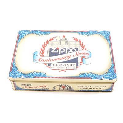 Lot 187 - Zippo cigarette lighters anniversary 1932-1992 collectors' edition, cased