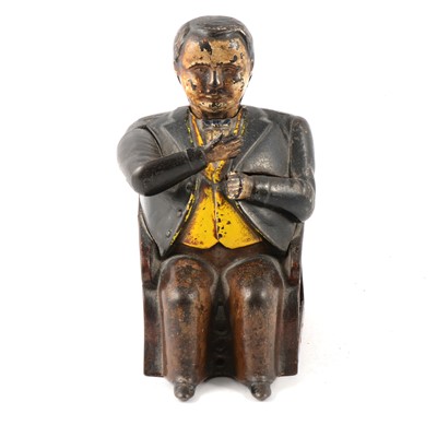 Lot 113 - Victorian cast iron 'Tammany' money bank