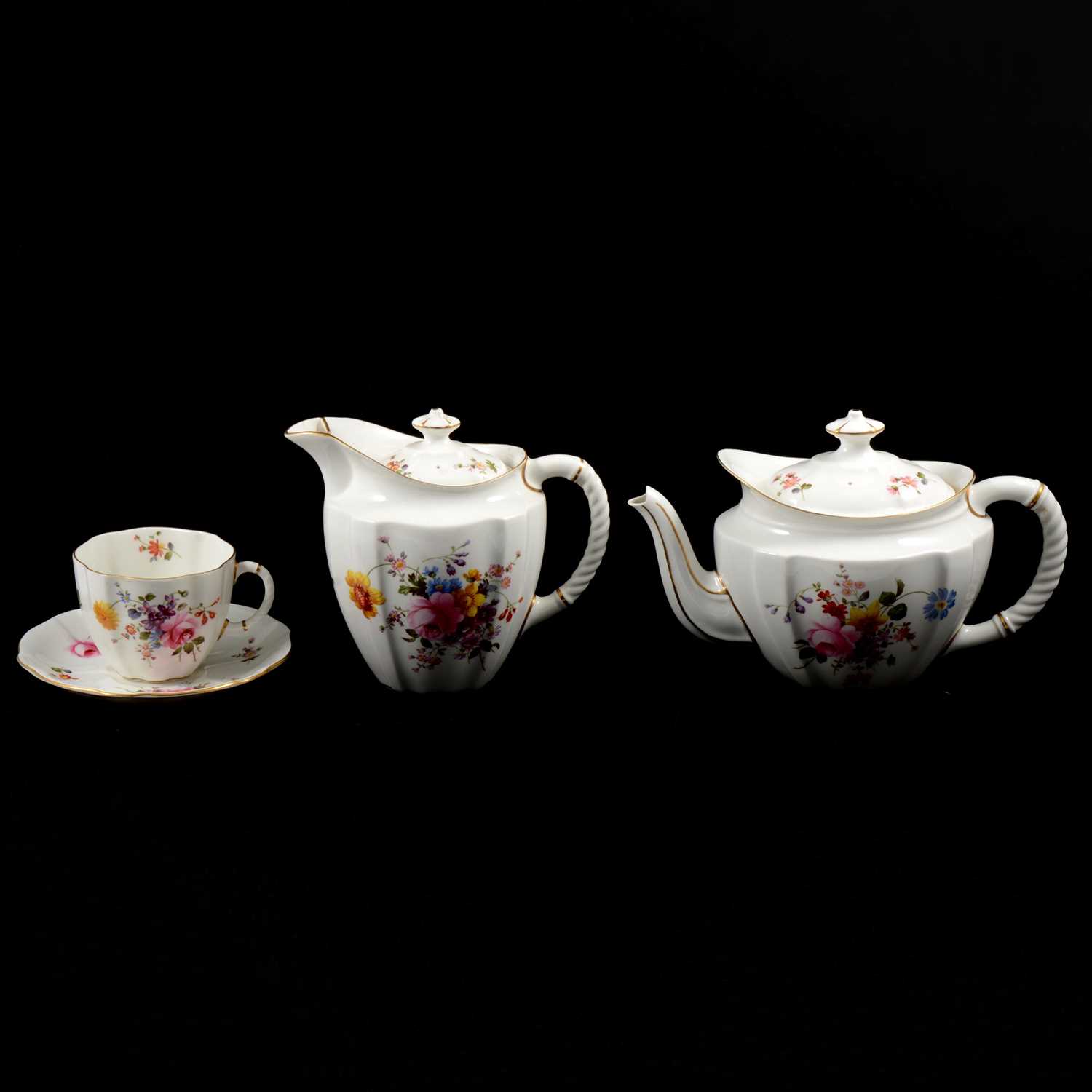 Lot 78 - Royal Crown Derby 'Derby Posies' part tea service.