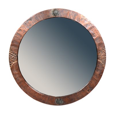 Lot 388 - Two copper framed mirrors