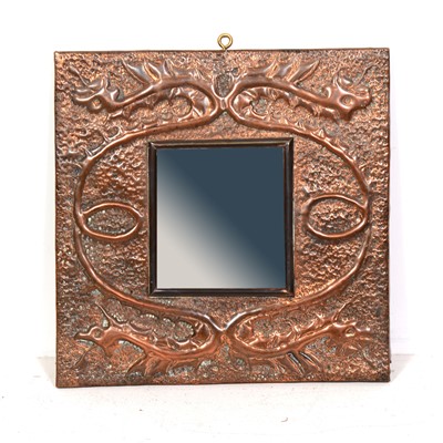 Lot 388 - Two copper framed mirrors