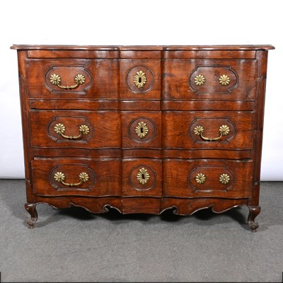 Lot 348 - Italian figured walnut and rosewood commode