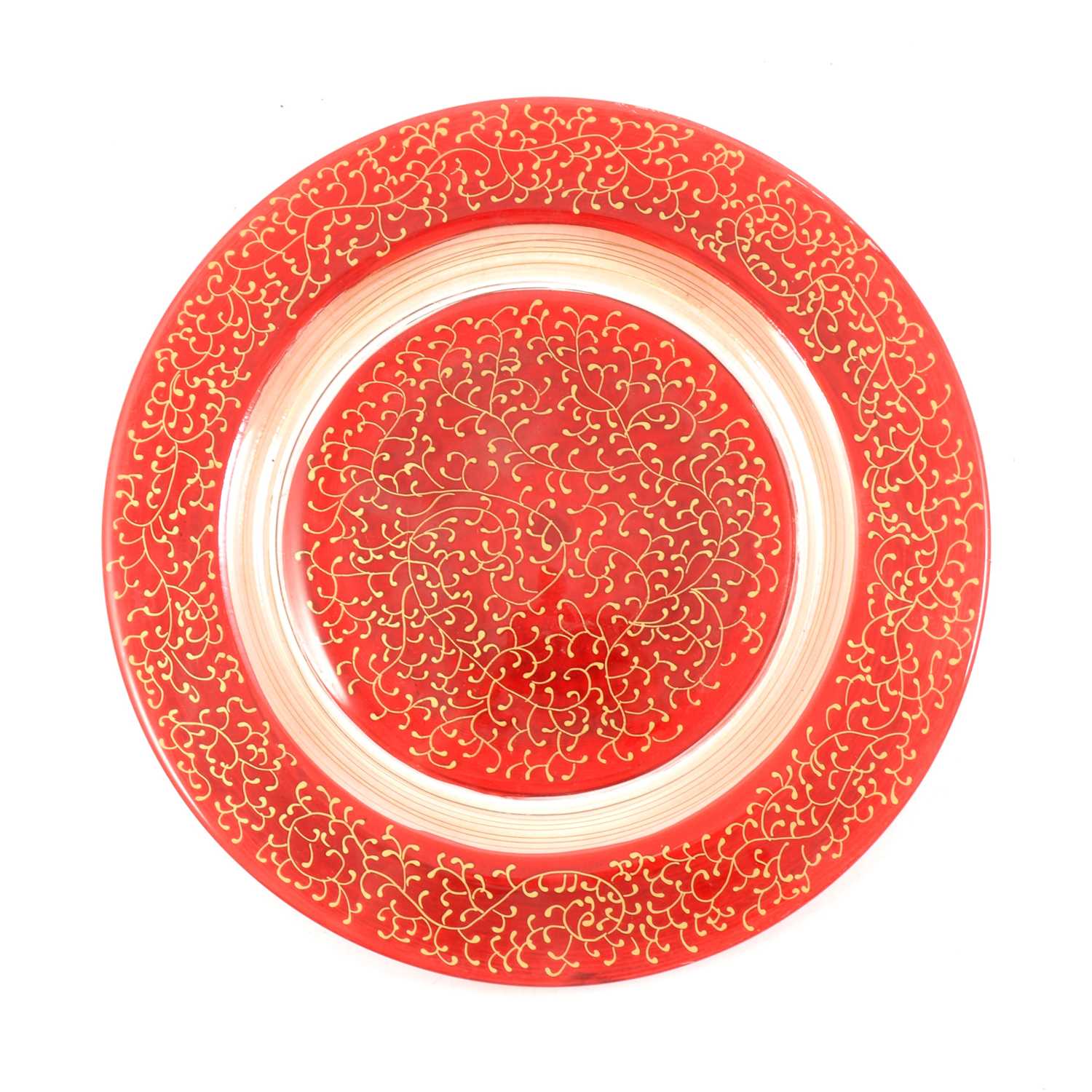 Lot 19 - Thirteen Murano glass dinner plates, late 20th / early 21st century