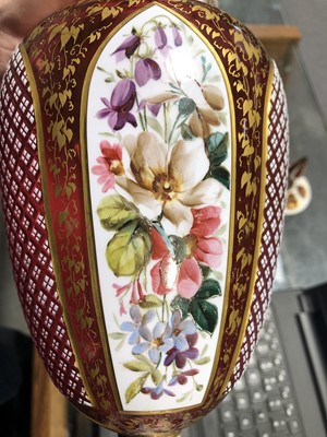 Lot 18 - Bohemian overlaid and enamelled covered vase