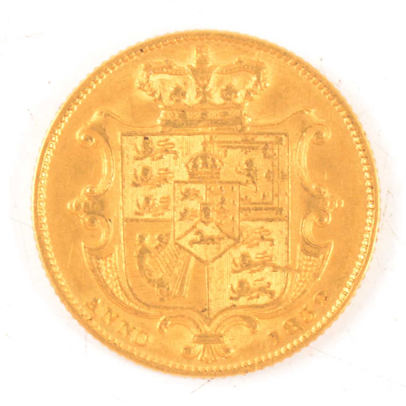 Lot 316 - William IV gold Sovereign, 1832, shield back.