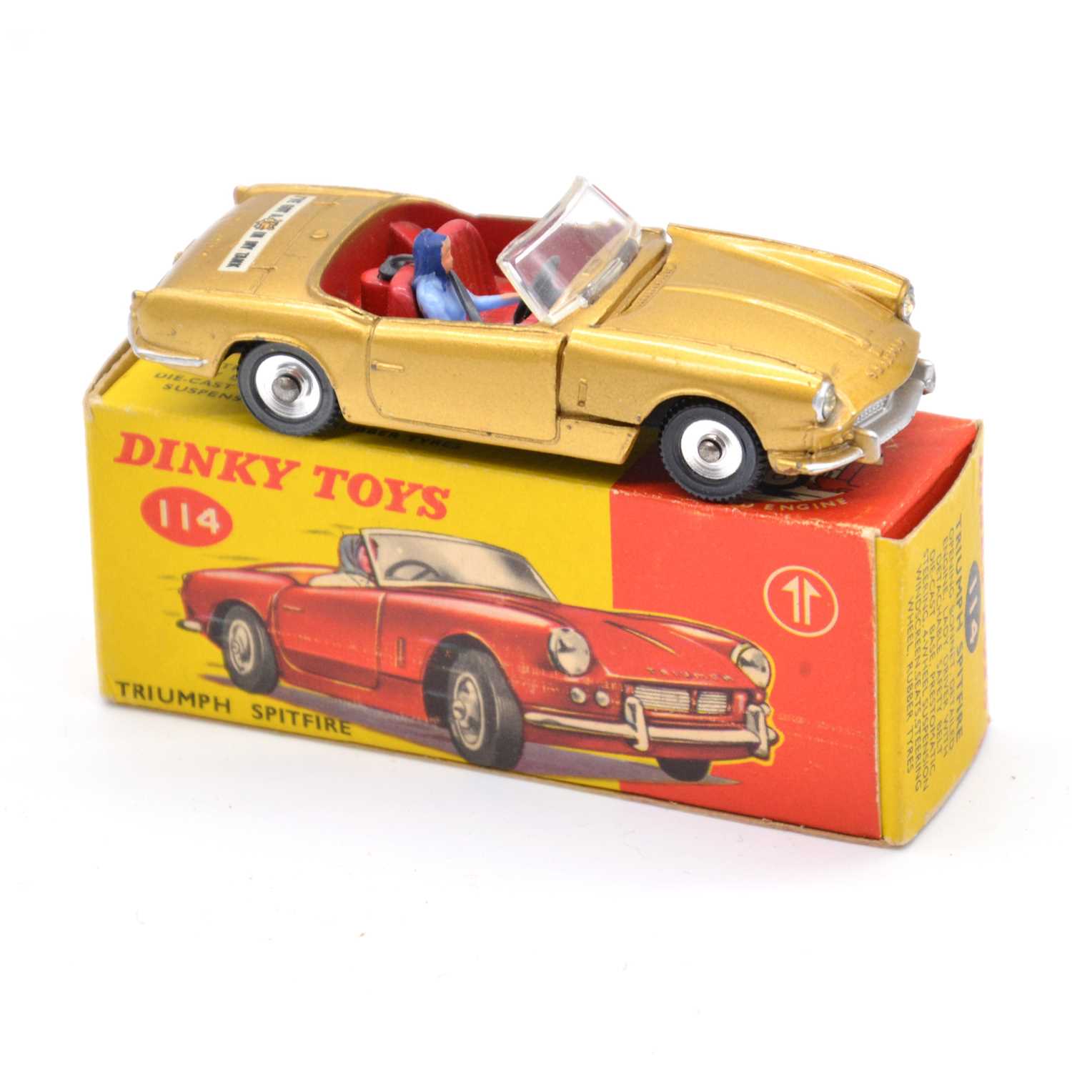 Lot 212 - Dinky Toys die-cast model no.114 Triumph Spitfire, boxed.