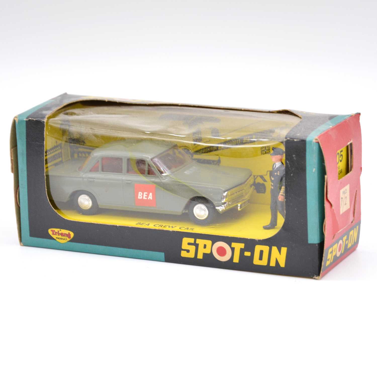 Lot 260 - Tri-ang Spot-on die-cast model no.405 BEA crew car, with figure, boxed.