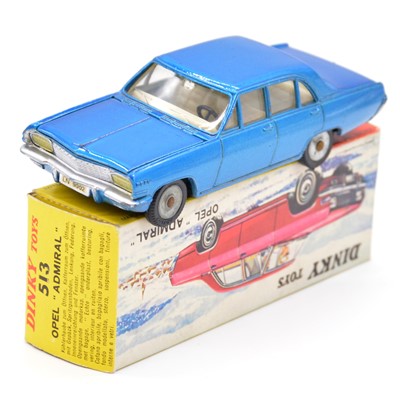 Lot 227 - French Dinky Toys die-cast model no.513 Opel Admiral, blue body, boxed.