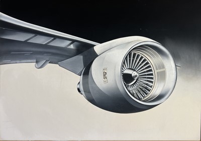 Lot 90 - John Jackson, Aerograph artworks for Rolls Royce engines and Everards Brewery