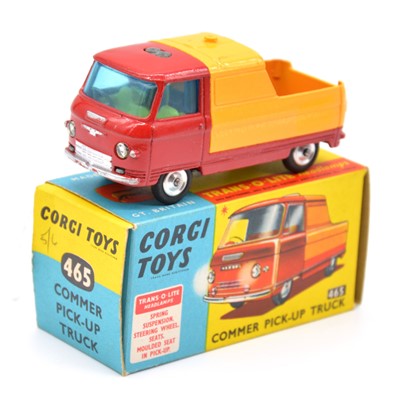 Lot 257 - Corgi Toys die-cast model no.465 Commer pick-up truck, red body, boxed.