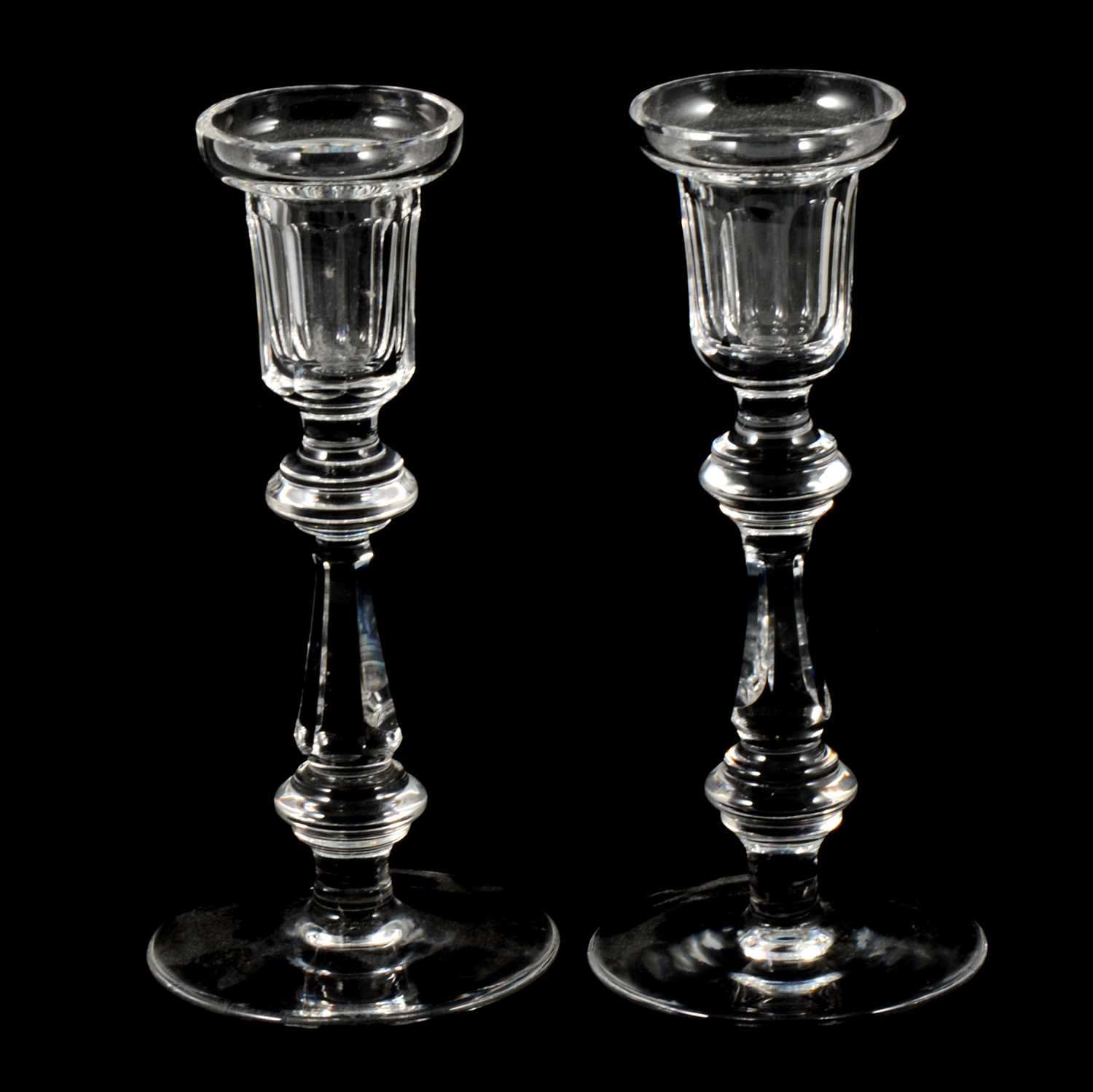 Lot 52 - Pair of Waterford crystal candlesticks