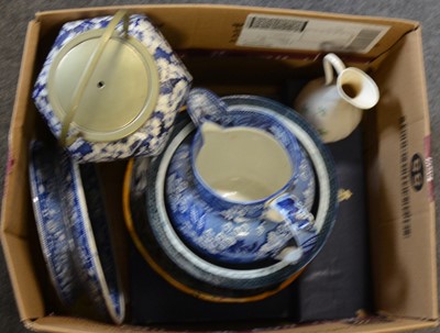 Lot 127 - Royal Worcester Chamberlain pattern cake plate and slice, and other decorative ceramics.
