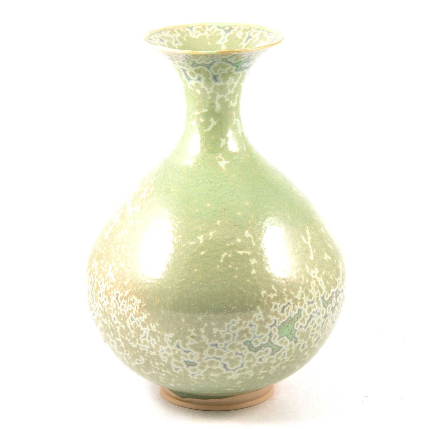 Lot 102 - Studio pottery porcelain vase, crystalline glaze