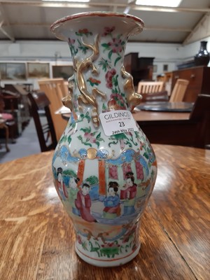Lot 23 - Cantonese famille rose vase