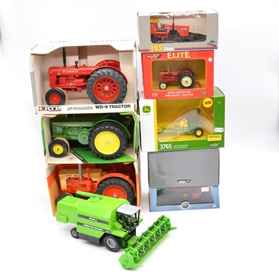 Lot 322 - Twelve farm die-cast models including Britains 04180 David Brown 990 tractor etc.