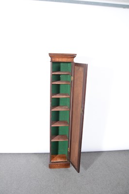 Lot 111 - A narrow mahogany cabinet