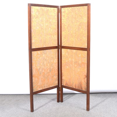 Lot 391 - A Victorian mahogany two-fold demi screen