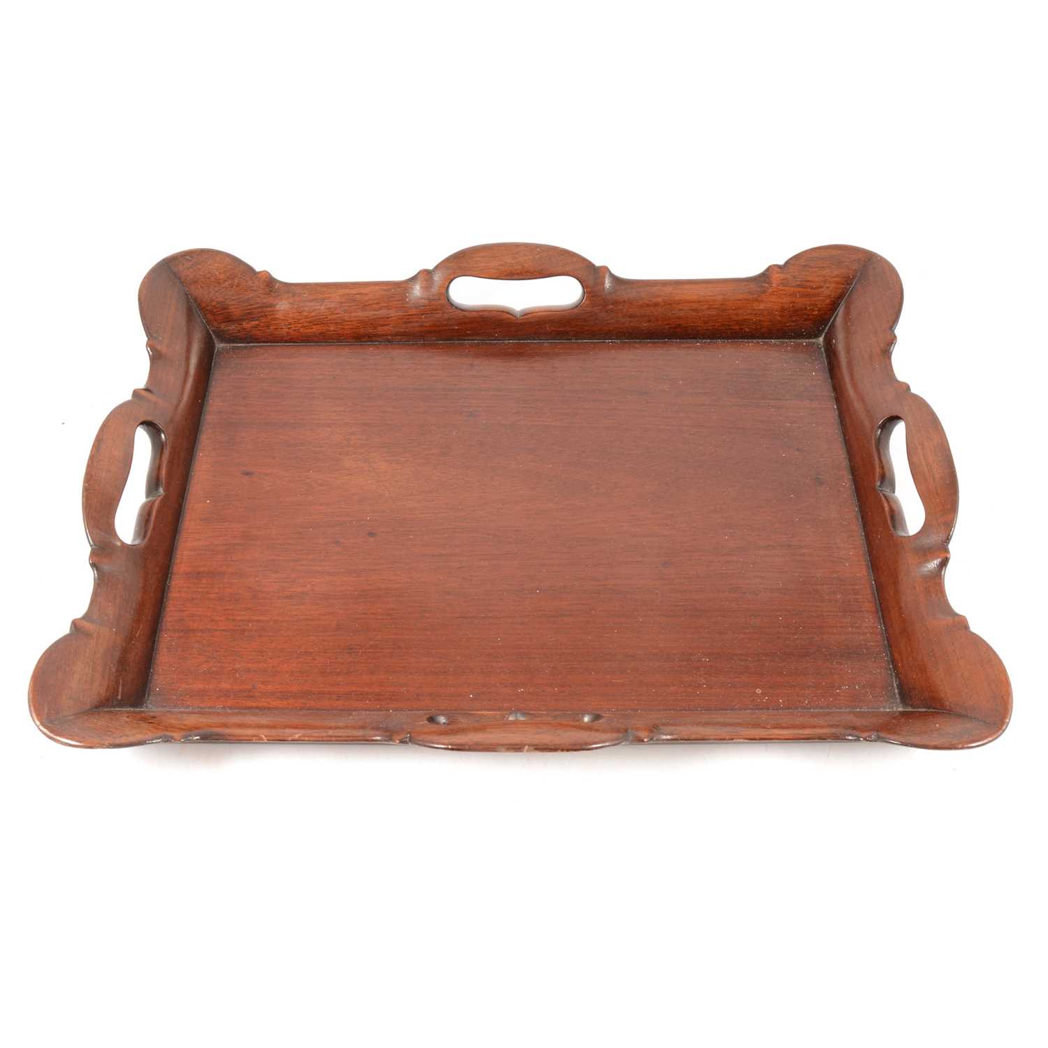 Lot 157 - A small George III style mahogany tea tray