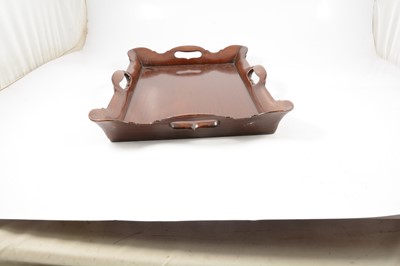 Lot 157 - A small George III style mahogany tea tray