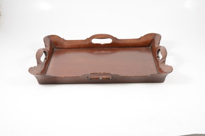 Lot 157 - A small George III style mahogany tea tray