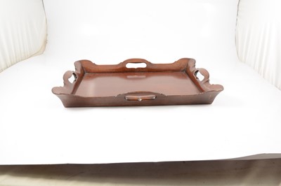 Lot 157 - A small George III style mahogany tea tray