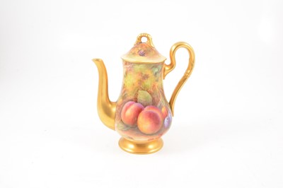Lot 6 - Royal Worcester fruit painted part coffee set