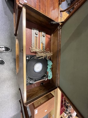 Lot 422 - Art Deco radio cabinet, converted