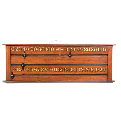 Lot 488 - Victorian mahogany snooker scoreboard