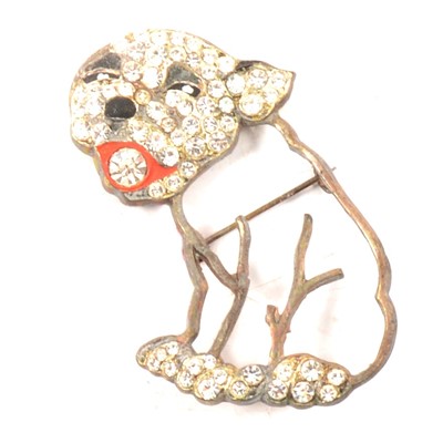 Lot 367 - Twenty-six 1930s vintage cat and dog brooches.