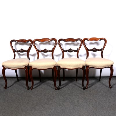 Lot 452 - Set of six Victorian rosewood dining chairs