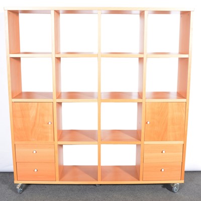 Lot 377 - Ikea birch finish storage unit