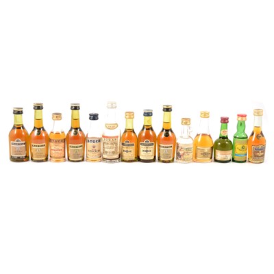 Lot 355 - Collection of brandy, cognac, rum, vodka and other miniatures, mostly 1960s-1980s bottlings