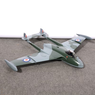 Lot 203 - A model de Havilland Vampire model jet fighter, WR478, RAF