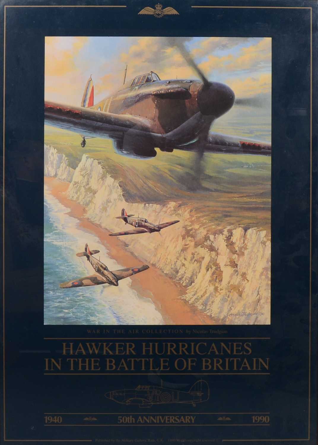 Lot 279 - Four prints, including Hawker Hurricanes in the Battle of Britain