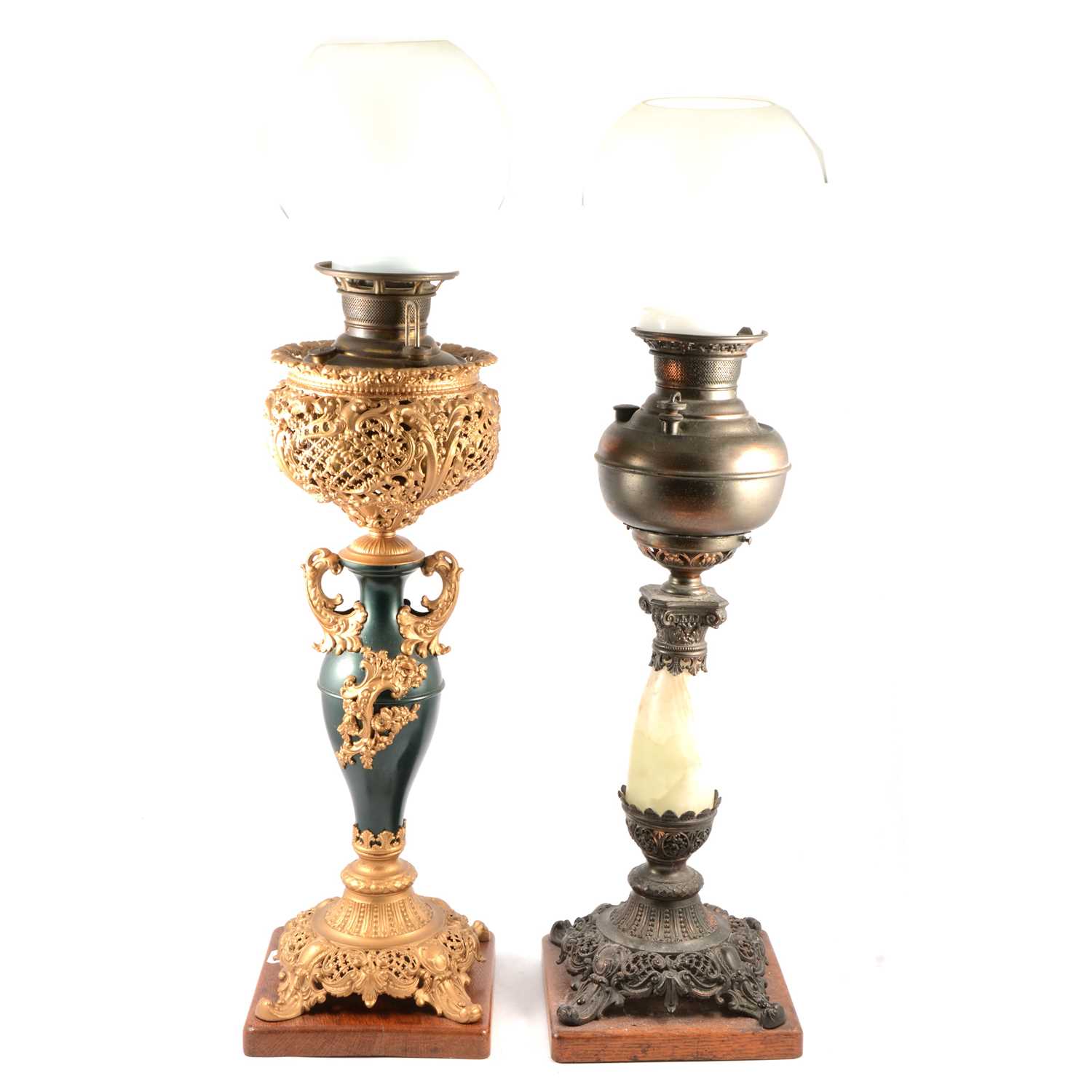 Lot 530 - Two oil lamps