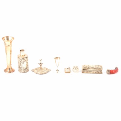 Lot 251 - Pair of Edwardian silver salts, etc.