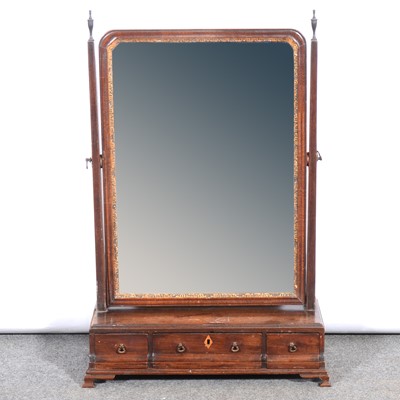 Lot 499 - George III mahogany toilet mirror