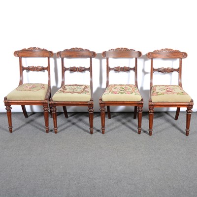 Lot 567 - Set of eight William IV mahogany dining chairs