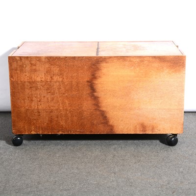 Lot 534 - Mid-century teak storage trolley box