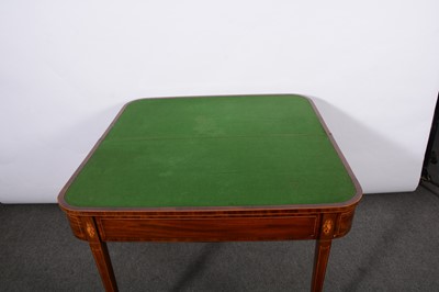 Lot 216 - George III inlaid mahogany card table