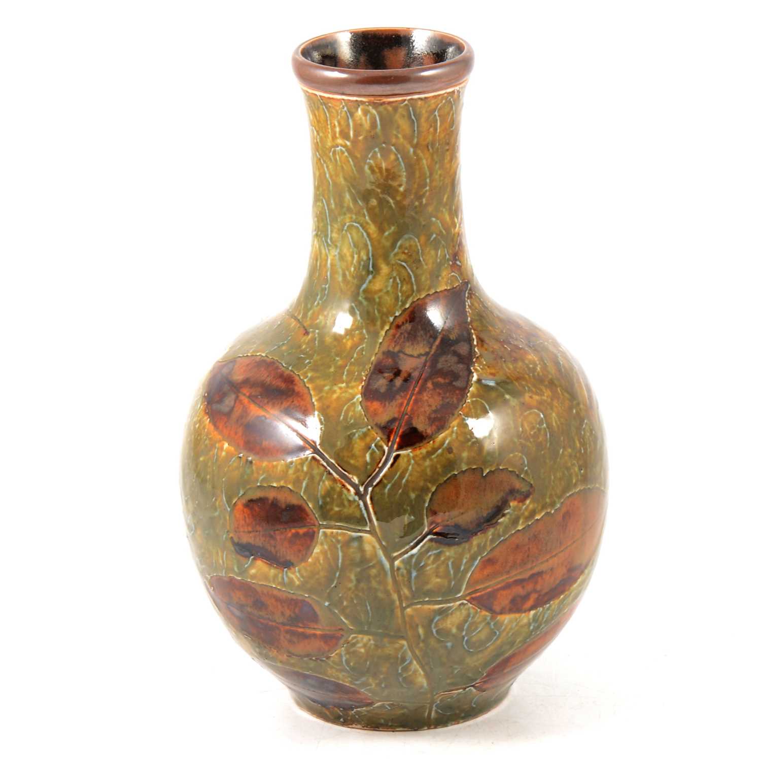 Lot 41 - Doulton Lambeth 'Natural Foliage' ware vase