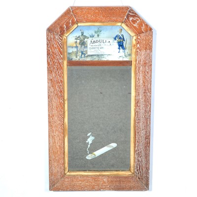 Lot 527 - ABDULLA CIGARETTES - a limed oak advertising mirror